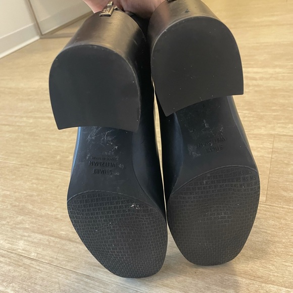 Stuart Weitzman Block Heel Leather Bootie - Picture 4 of 4